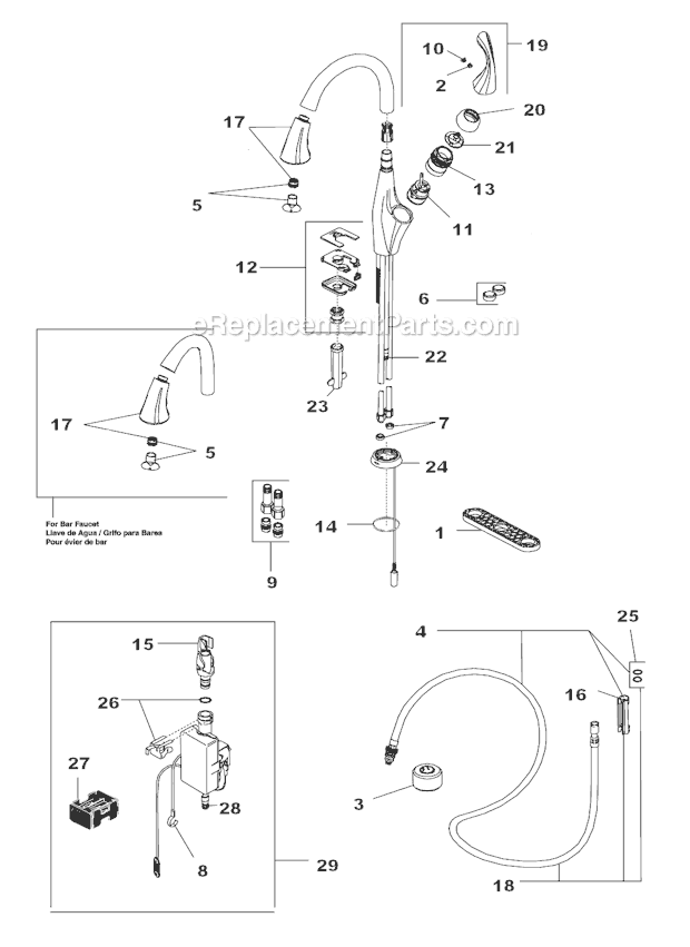 Delta Faucet 19922T-SSSD-DST Parts List and Diagram : eReplacementParts.com