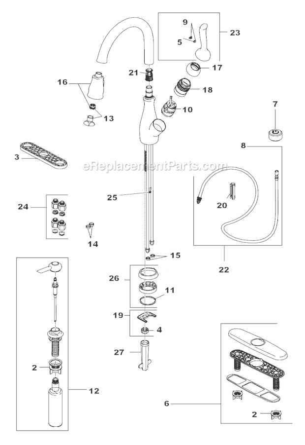 Delta 19978-SSSD-DST Kitchen Faucet Page A Diagram