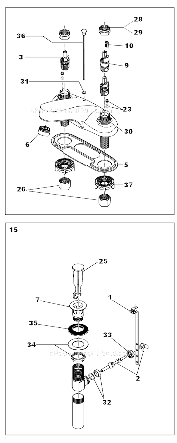 Delta Faucet 2522 PB Parts List And Diagram EReplacementPartscom