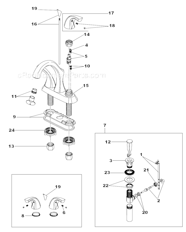 Delta 2592LF Bathroom Faucet Page A Diagram