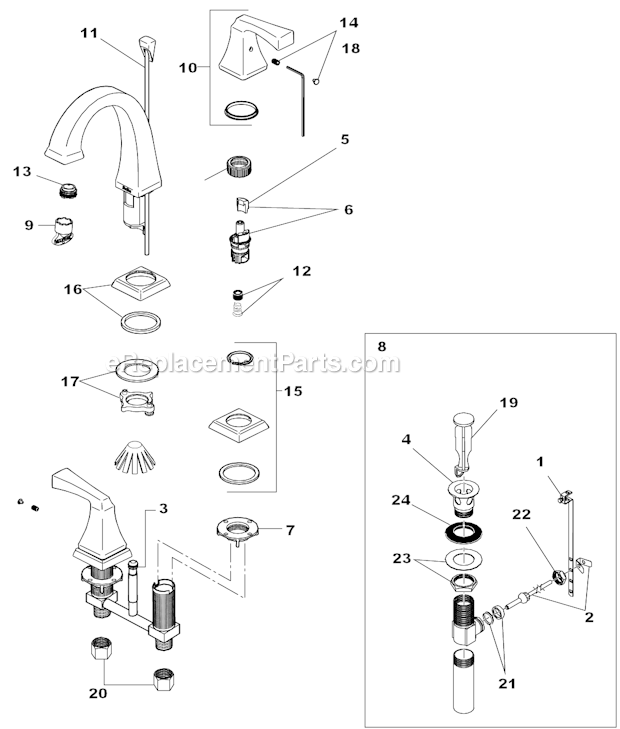 Delta 4551 Bathroom Faucet Page A Diagram