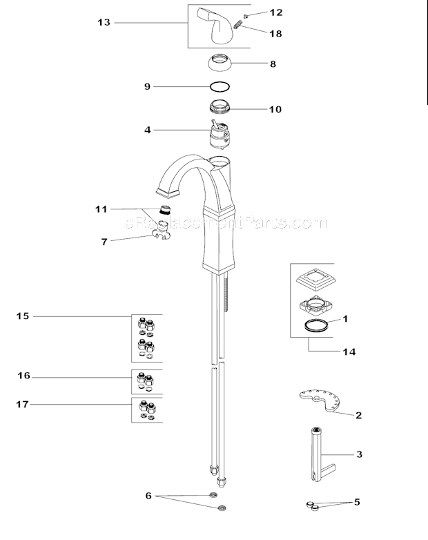 Delta 751-DST Bathroom Faucet Page A Diagram