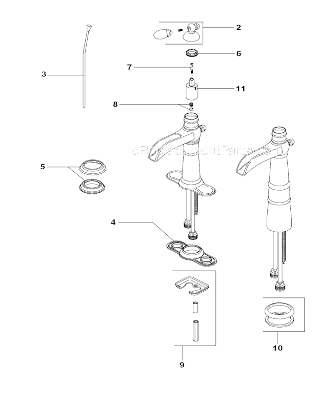 Delta 754-RB Bathroom Faucet Page A Diagram
