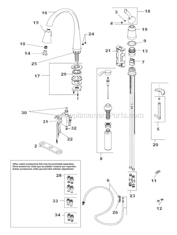 Delta 980T-DST Kitchen Faucet Page A Diagram