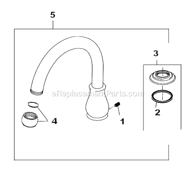 Delta T2769-LHP H669 Roman Tub Faucet Page A Diagram