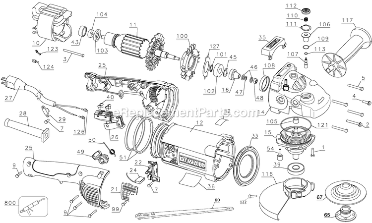 Dewalt D28499X-B3LZ (Type 3) 7 And 9 6,000 Rpm 5.3 Hp Power Tool Page A Diagram