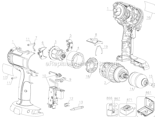 DeWALT DC720KA 18V Drill Driver Page A Diagram