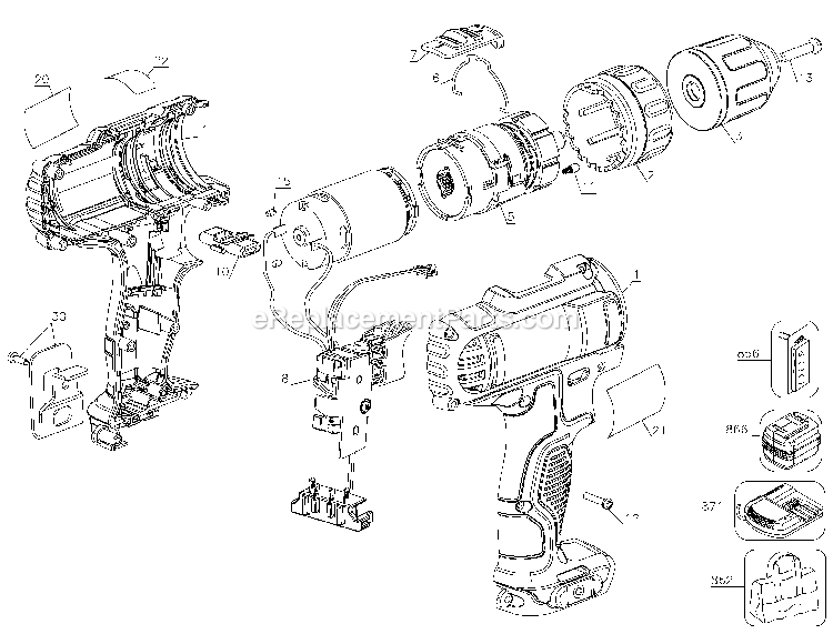 Dewalt DCD710S2 (Type 2) 12v Drill / Driver Power Tool Page A Diagram
