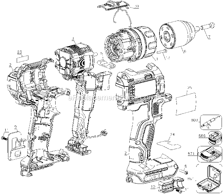 Dewalt DCD790D2-B3 (Type 1) 20v Max Brushless Drill/D Power Tool Page A Diagram