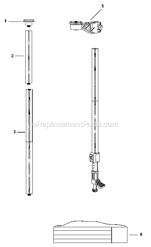 Dewalt DW0882 (Type 1) Laser Mounting Pole Power Tool Page A Diagram