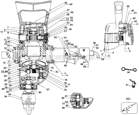 DeWALT DW138 TYPE 1 3/4 Electric Drill Page A Diagram