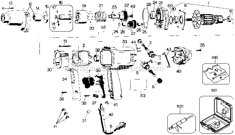 Dewalt DW290-BR (Type 1) Impact Wrench Power Tool Page A Diagram