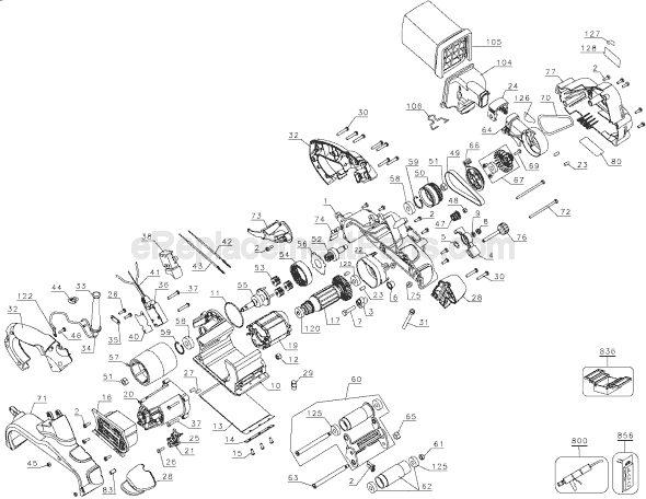 DeWALT DW432 Type 1 3 X 21 Belt Sander Page A Diagram