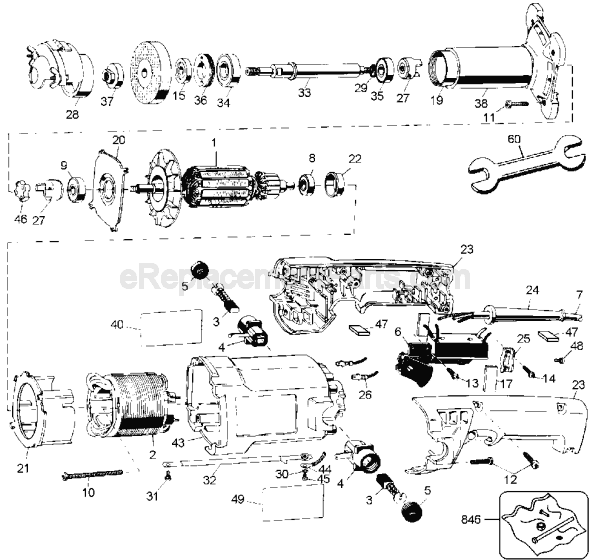 DeWALT DW880 Type 3 2-1/2 inch Straight Grinder Page A Diagram