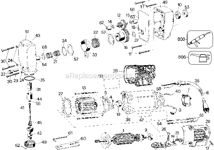 Dewalt DW896 (Type 3) 16 Gauge Nibbler Power Tool Page A Diagram