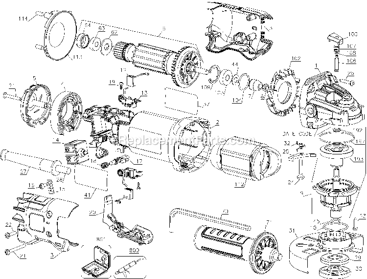 Dewalt DWE4212-BR (Type 1) 1200w 5 In Small Angle Gr Power Tool Page A Diagram