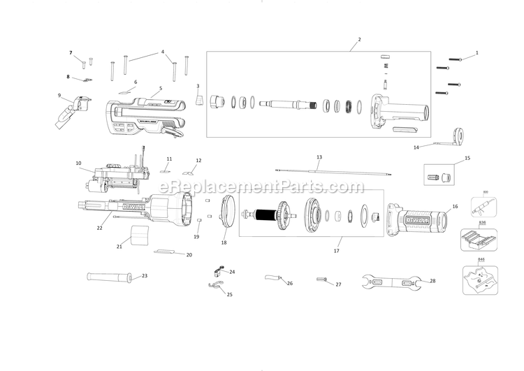 Dewalt DWE4997NVS-B2 (Type 1) 1700w Die Grinder Power Tool Page A Diagram