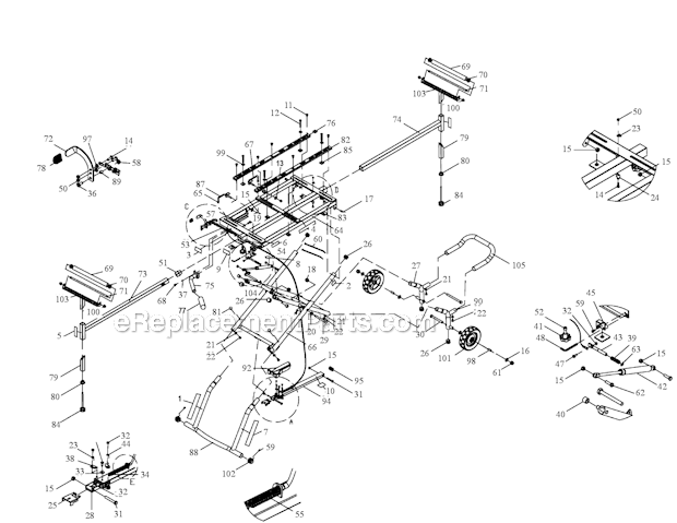 DeWALT DWX726 Type 1 Miter Saw Stand Page A Diagram