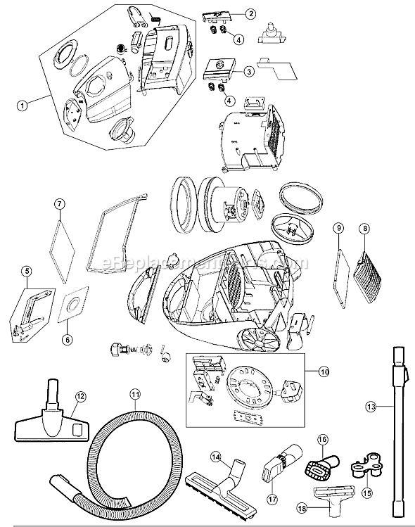Dirt Devil SD30035 Express Canister Vacuum Page A Diagram