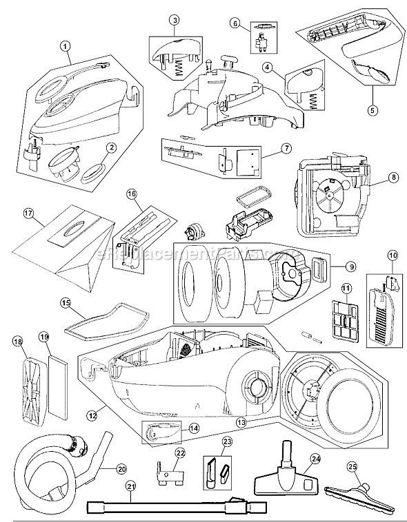 Dirt Devil SD30040BB Tattoo Canister Series Vacuum Page A Diagram