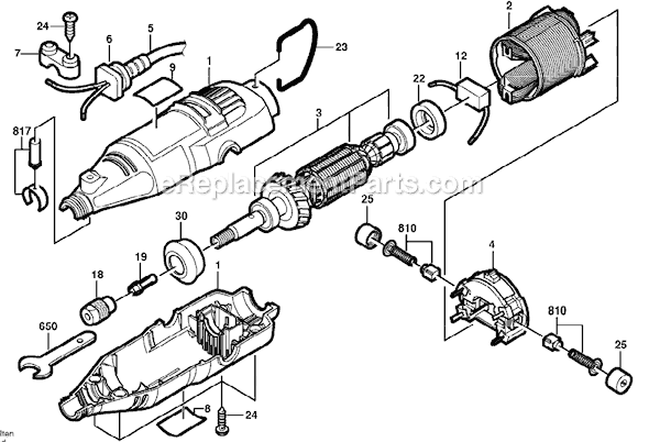 Dremel 275 (F013027500) Corded Multi-Tool Page A Diagram