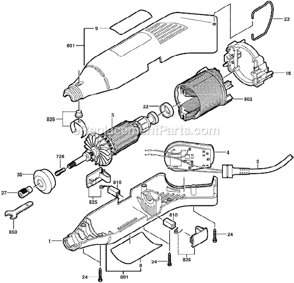 Dremel 398 (F013039807) Corded Multi-Tool Page A Diagram