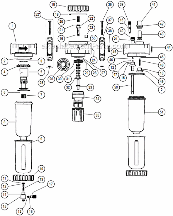 Dynabrade 11400 Filter-Regulator-Lubricator Page A Diagram