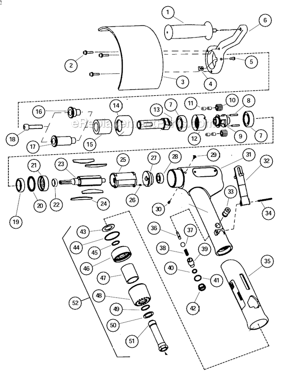 Dynabrade 13400 3,200 RPM .7HP Dynisher Page A Diagram