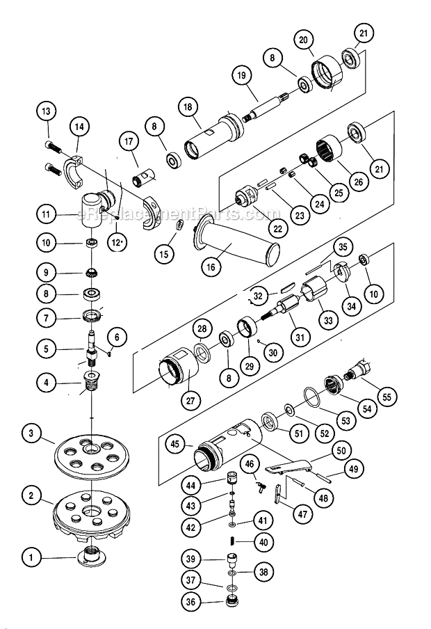 Dynabrade 18067 2,400 RPM Standard Duty Erase Disc Tool Page A Diagram