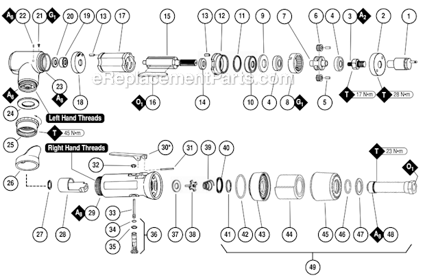 Dynabrade 51415 Mini-Dynorbital Random Orbital Sander Page A Diagram