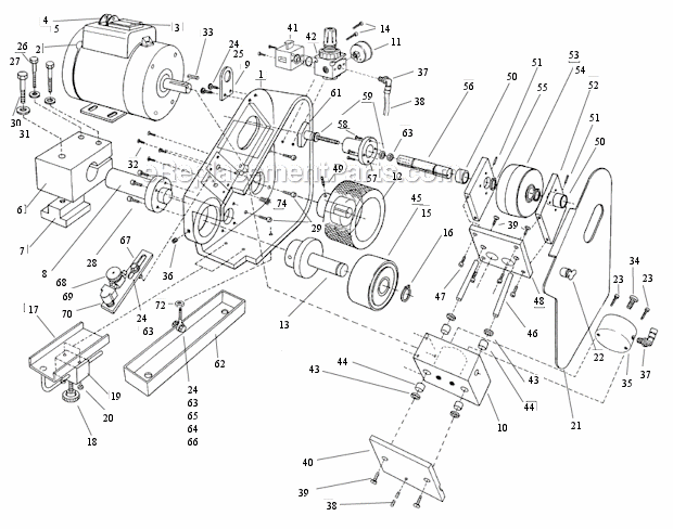 Dynabrade 64993 Electric Precision Tool Post Grinder Page A Diagram
