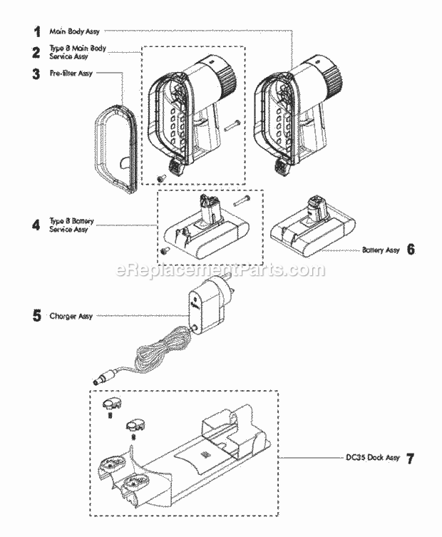 Dyson Handheld | DC35 | eReplacementParts.com