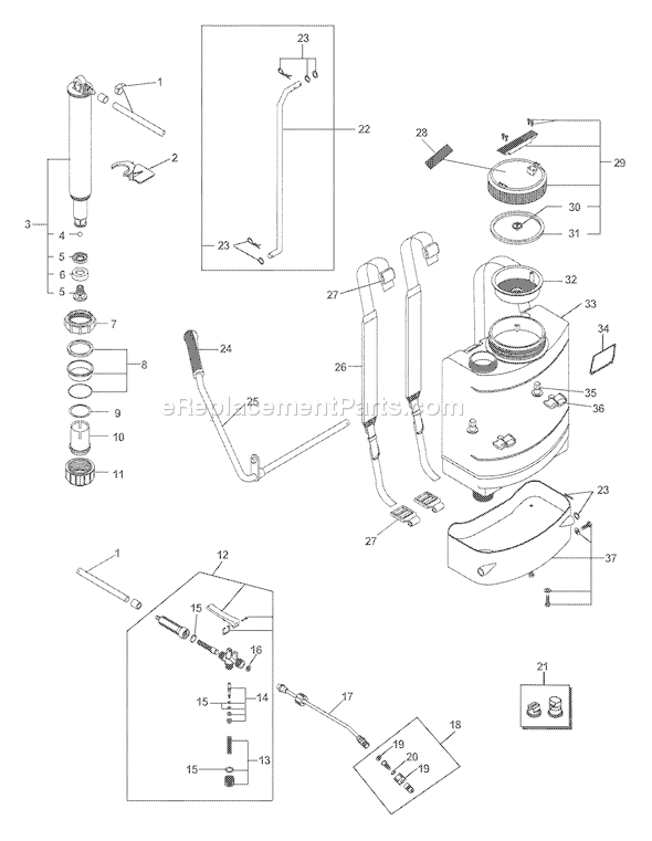 Echo MS-50 Manual Sprayer Page A Diagram