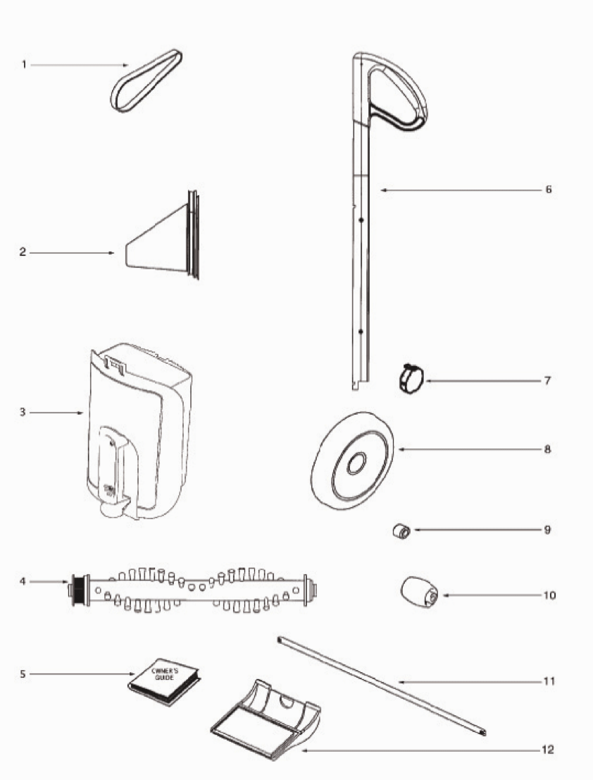 Eureka 405B-1 Lightweight Vacuum Page A Diagram
