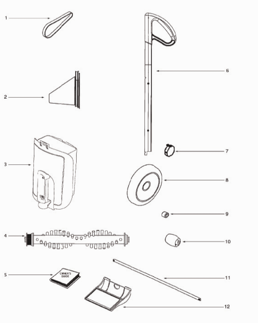 Eureka 405B Lightweight Vacuum Page A Diagram