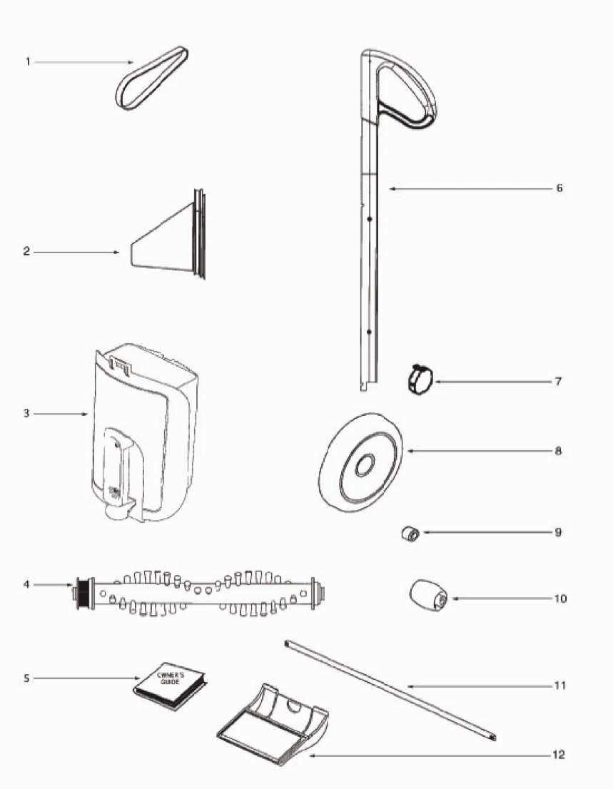 Eureka 409B-1 Lightweight Vacuum Page A Diagram