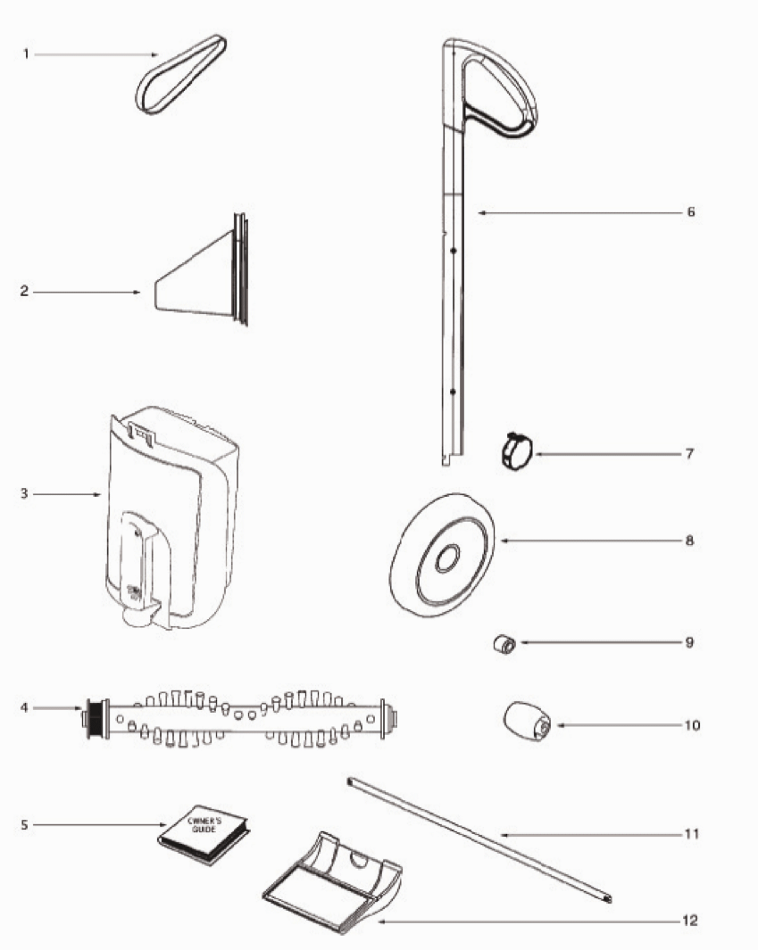 Eureka 409B Lightweight Vacuum Page A Diagram