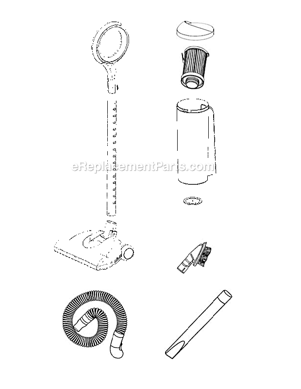Eureka 439AZ-1 Mini Upright Vacuum Page A Diagram