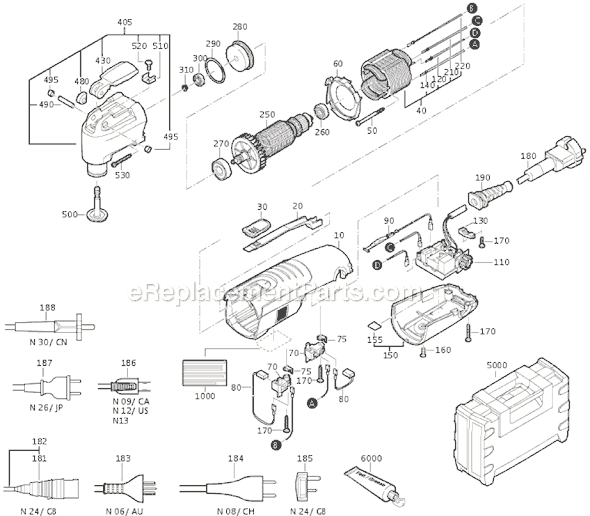 Fein ABS14 (71130312953) Cordless Drill Page A Diagram