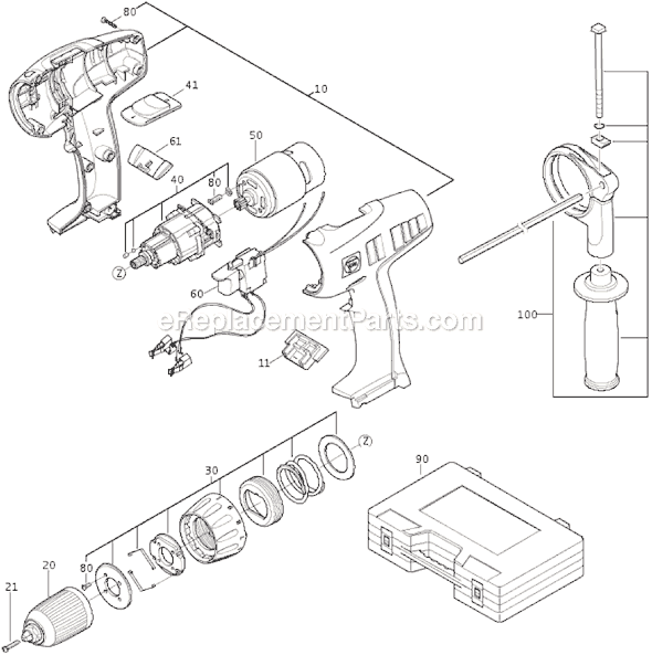 Fein ABS18 (71130600941) Cordless Drill Page A Diagram