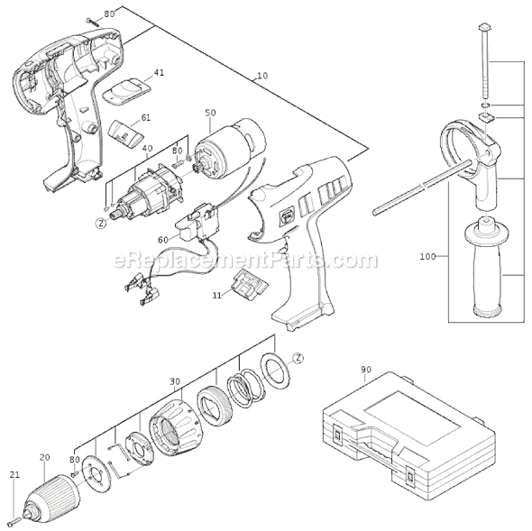 Fein ASB18 (71040412942) Hammer Drill Page A Diagram