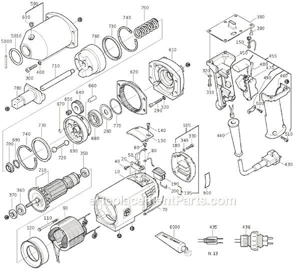 Fein ASB648 (72150713115) Impact Wrench Page A Diagram