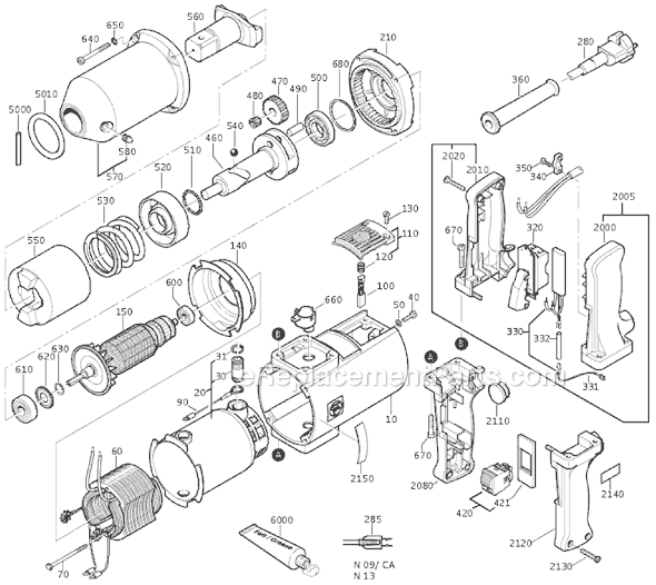 Fein ASB658-1 (72152509111) Impact Wrench Page A Diagram