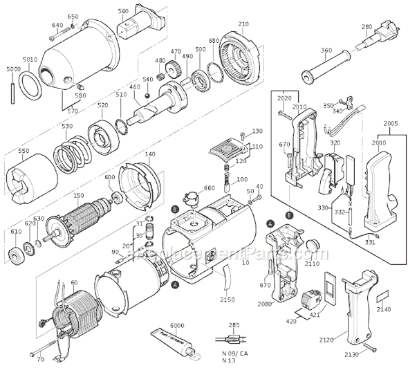 Fein ASB658-1 (72152513119) Impact Wrench Page A Diagram