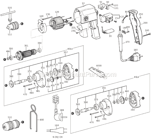 Fein ASKE636 (72016200155) Rotary Drill Page A Diagram