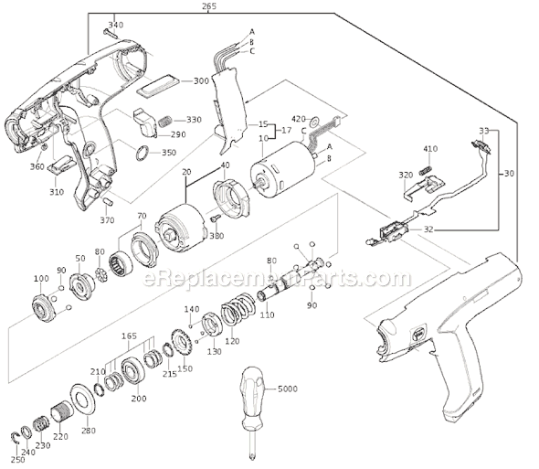 Fein ASM12-12 (71120100022) AccuTec Screw Gun Page A Diagram