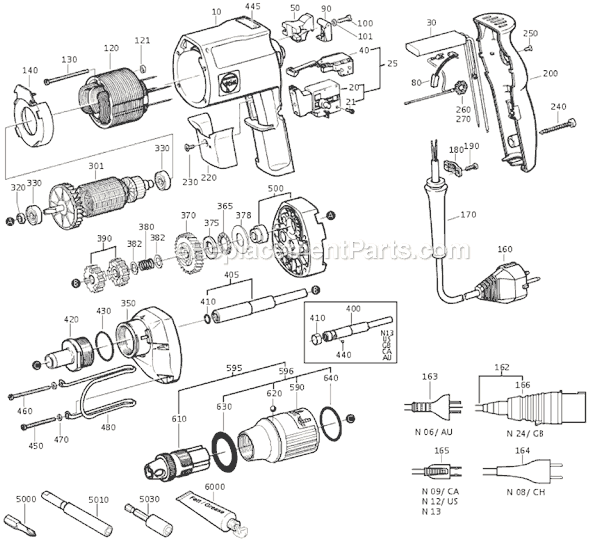 Fein ASSE636II-8B (72108912362) Drywall Screw Gun Page A Diagram