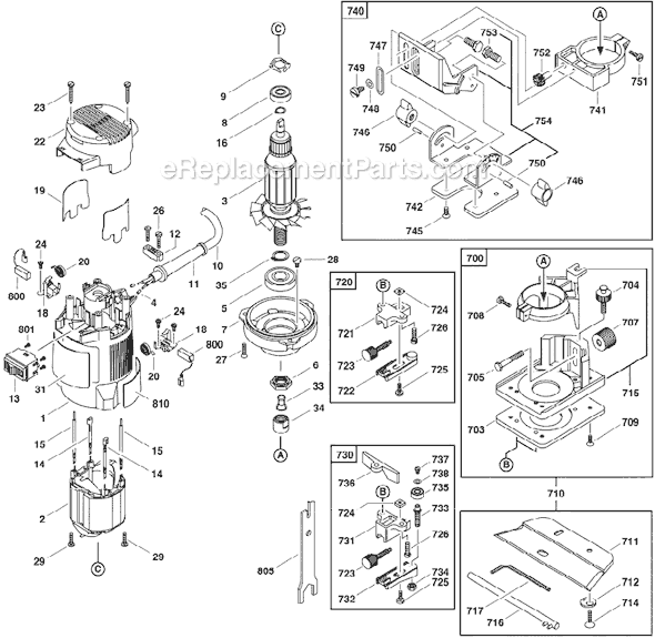Bosch B1100 (0601608935) Laminate Trimmer Page A Diagram