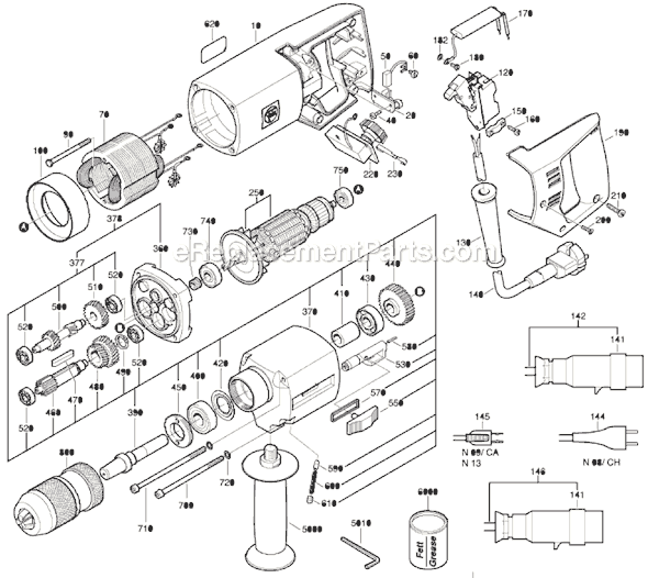 Fein DSE648 (72021013117) Rotary Drill Page A Diagram