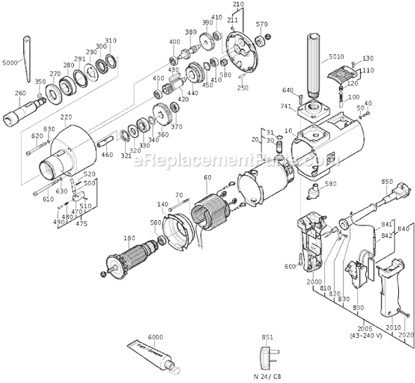 Fein DSK658-1 (72022613117) Rotary Drill Page A Diagram